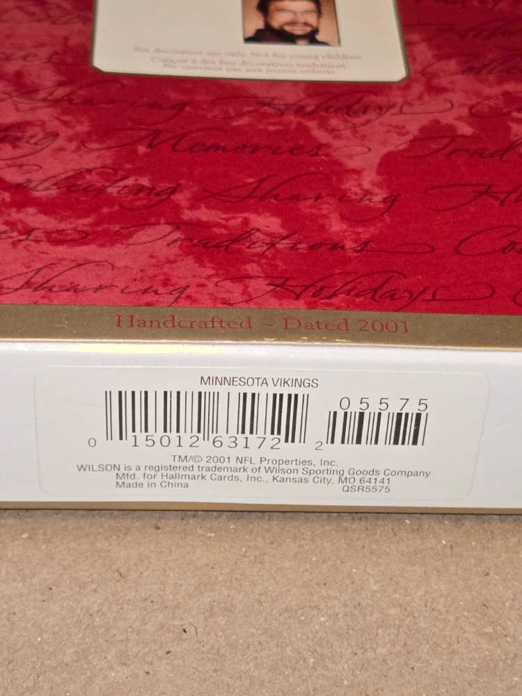 Football Minnesota Vikings - NFL Football (Sports) ornament collectible [Barcode 015012631722] - Main Image 4