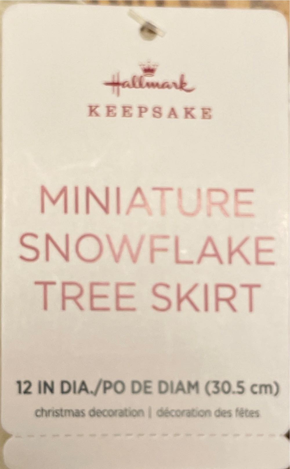 SnowFlake Miniature Tree Skirt - Tree Skirt/Topper (Miniature) ornament collectible [Barcode 763795603237] - Main Image 2