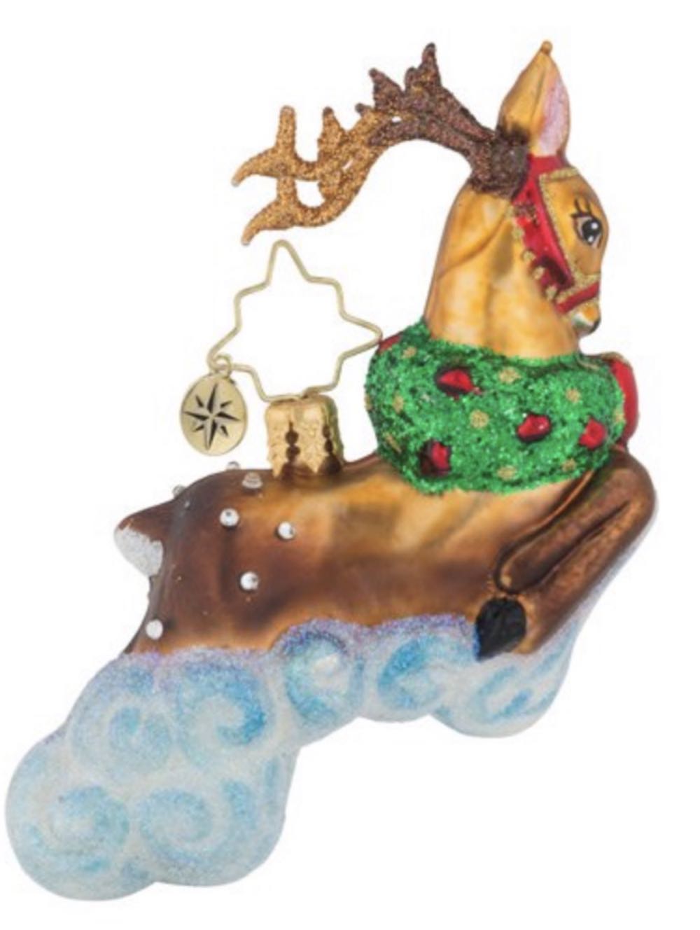 Riding High Little Gem  (Reindeer) ornament collectible - Main Image 2
