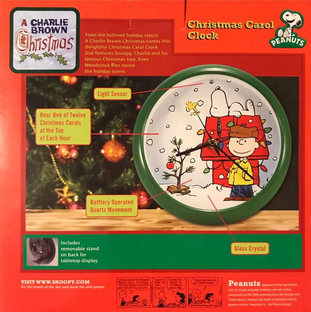 Peanuts Christmas Carol Clock  ornament collectible [Barcode 789683012066] - Main Image 2