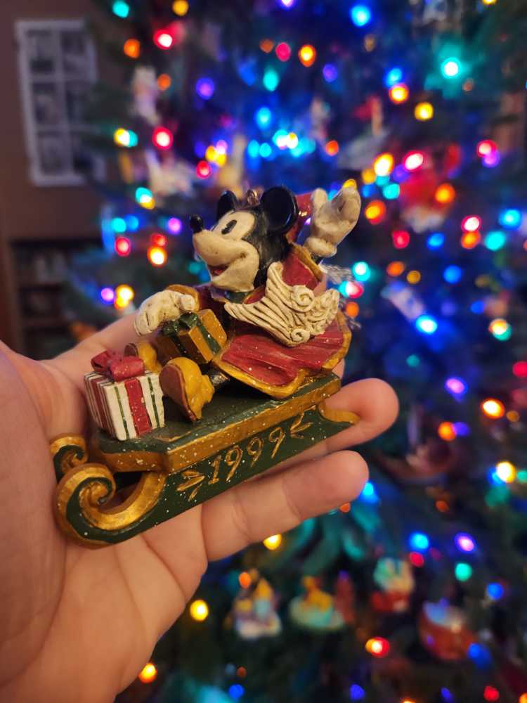 Midwest Disney Pie Eye Mickey Mouse Sled ornament collectible - Main Image 1