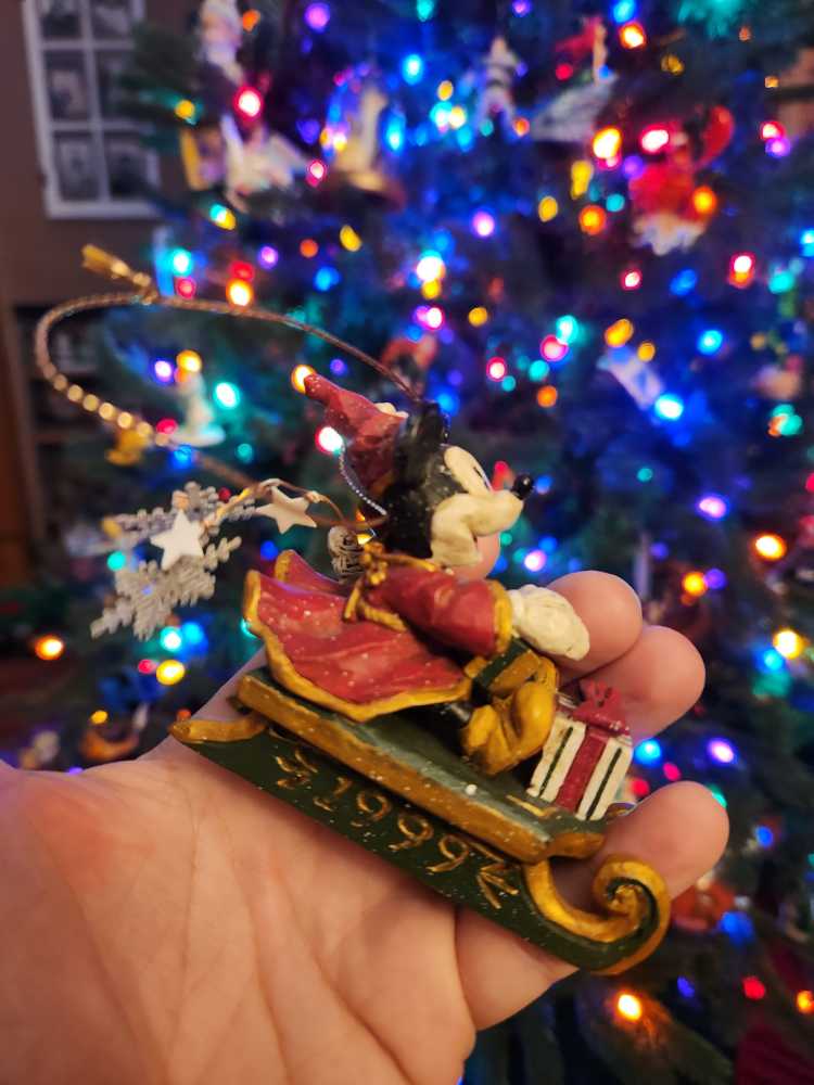 Midwest Disney Pie Eye Mickey Mouse Sled ornament collectible - Main Image 2