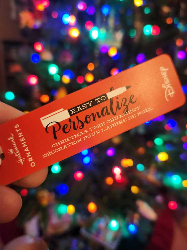 Hallmark Ornament Personalize Mickey Minnie Love  (Disney) ornament collectible [Barcode 763795797844] - Main Image 2