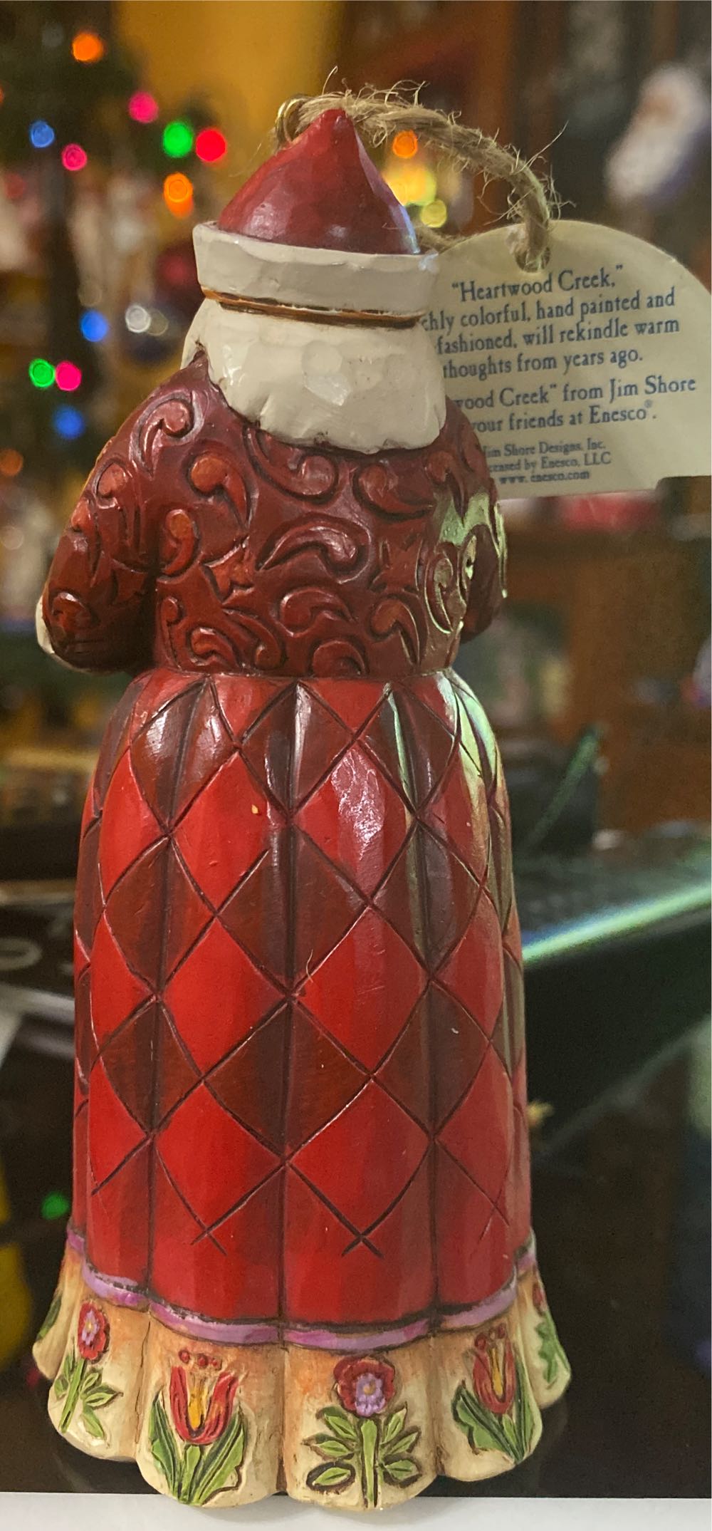 HANGING ORNAMENT COLLECTION - SANTA WITH PINEAPPLE WREATH 4023462  (Heartwood Creek collection) ornament collectible - Main Image 2