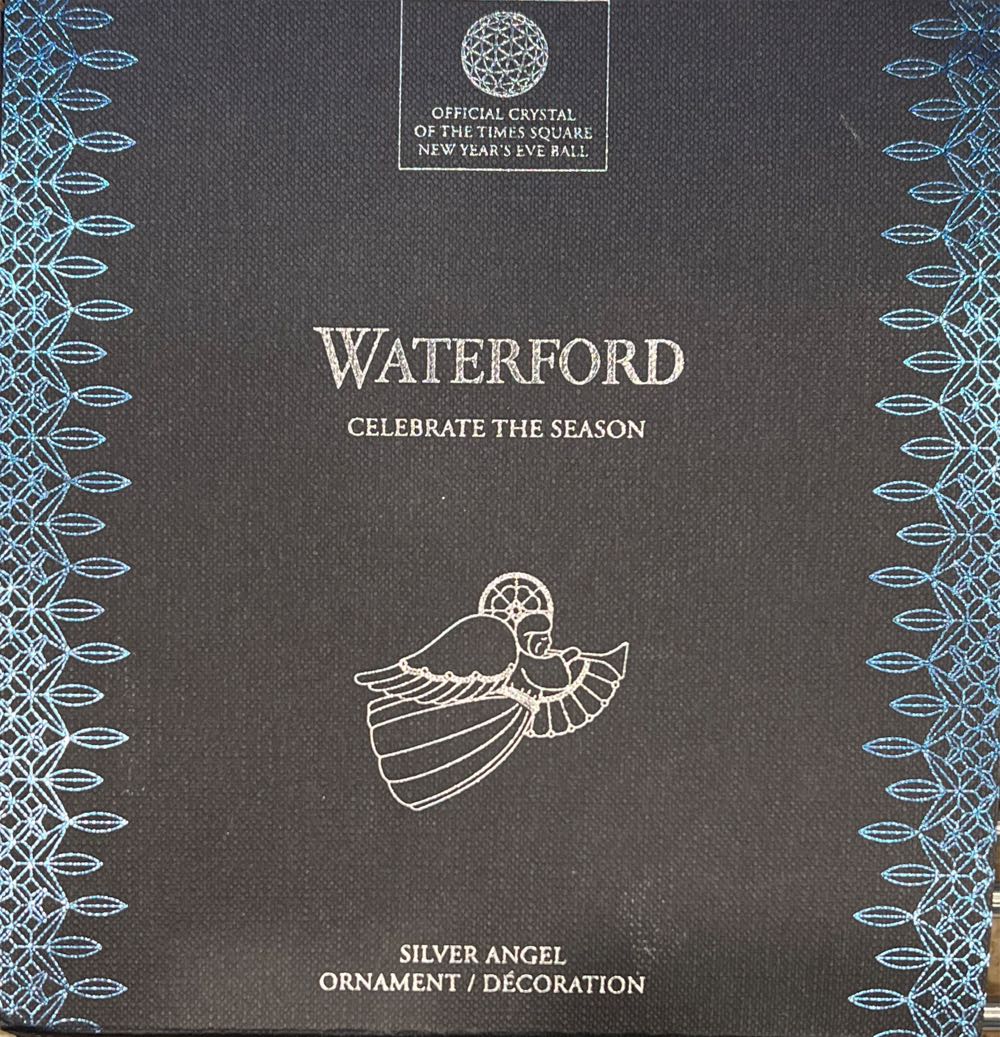 Waterford 2020 Silver Angel Ornament  (Christmas Angel Annual) ornament collectible [Barcode 701587436571] - Main Image 2