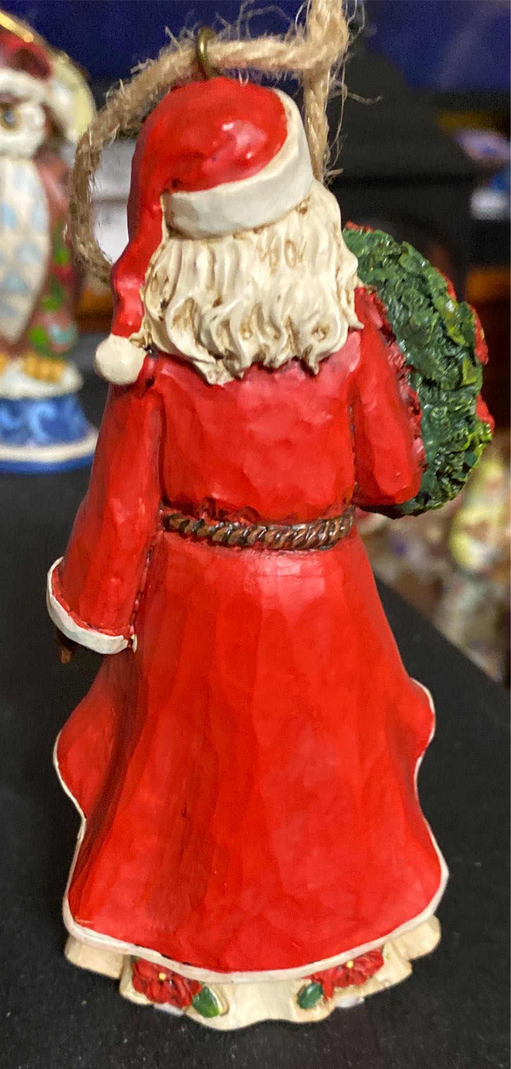 Flowering Festivity Santa With Wreath 4053834 - Christmas Ornaments By Jim Shore (Heartwood Creek collection) ornament collectible - Main Image 2