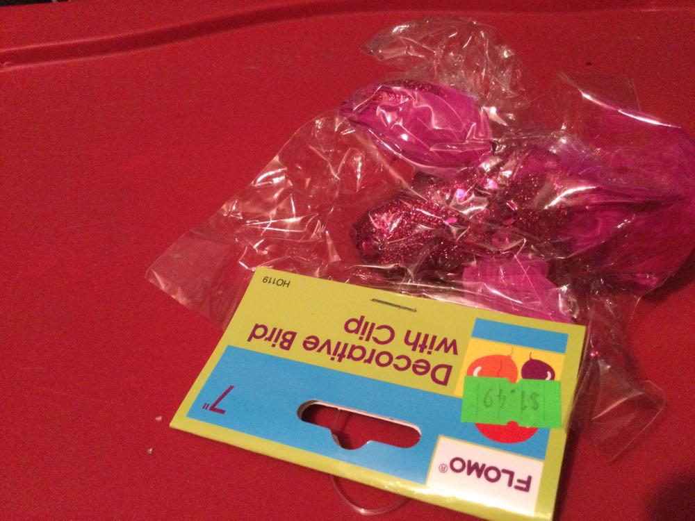 Bird Magenta  ornament collectible - Main Image 2