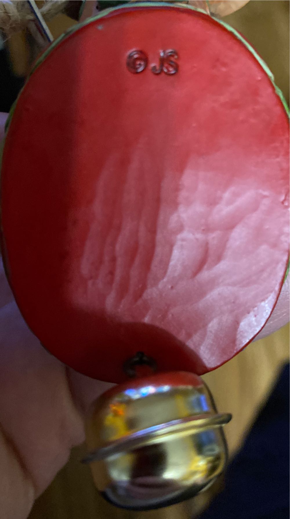 Jim Shore Reindeer w/ Dangle Bell (4017610) Holiday Hanging Ornament  (Heartwood Creek collection) ornament collectible - Main Image 3