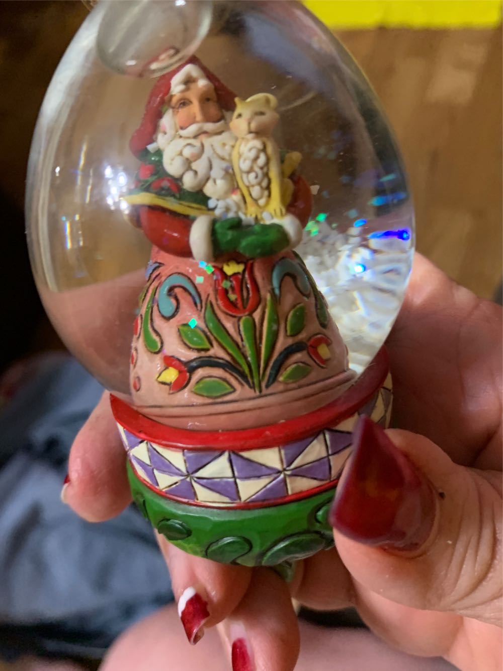 ELEPHANT GENTLEMAN Glass Ornament