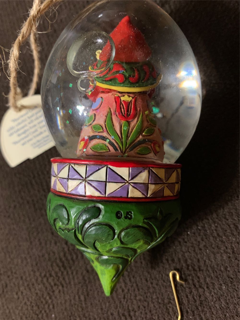 Santa In Glitter Dome  (Santa) ornament collectible - Main Image 2