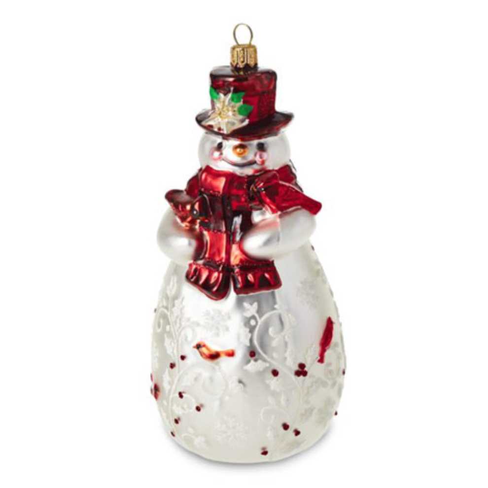 Cardinal Snowman 2018 Heritage Collection - Hallmark Heritage Collection (Snowman) ornament collectible [Barcode 763795322817] - Main Image 3