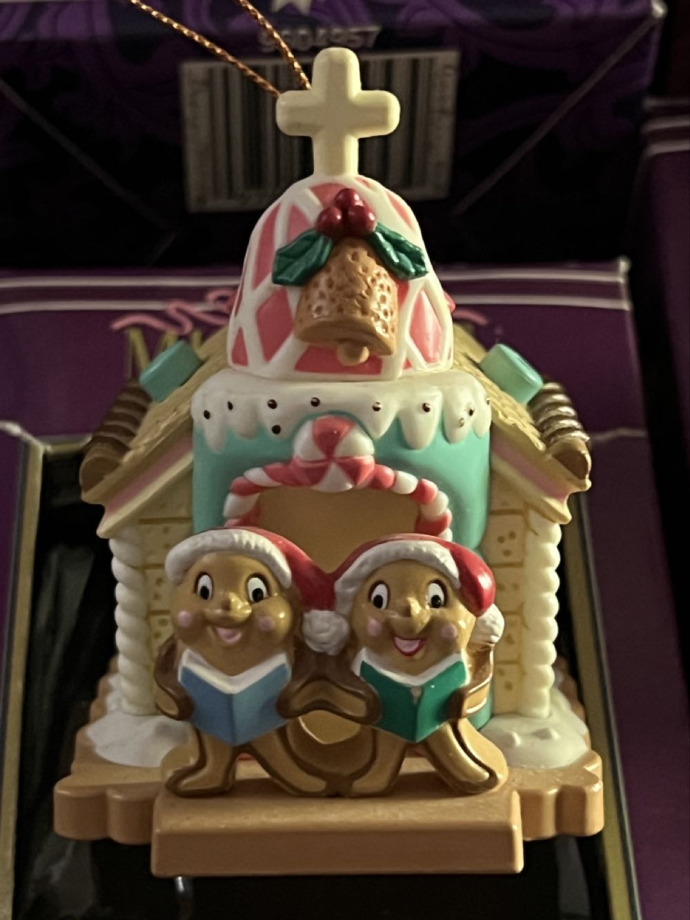 Gingerbread Church & Singers Vintage Rare  (Mistletoe Magic) ornament collectible [Barcode 097013803087] - Main Image 2