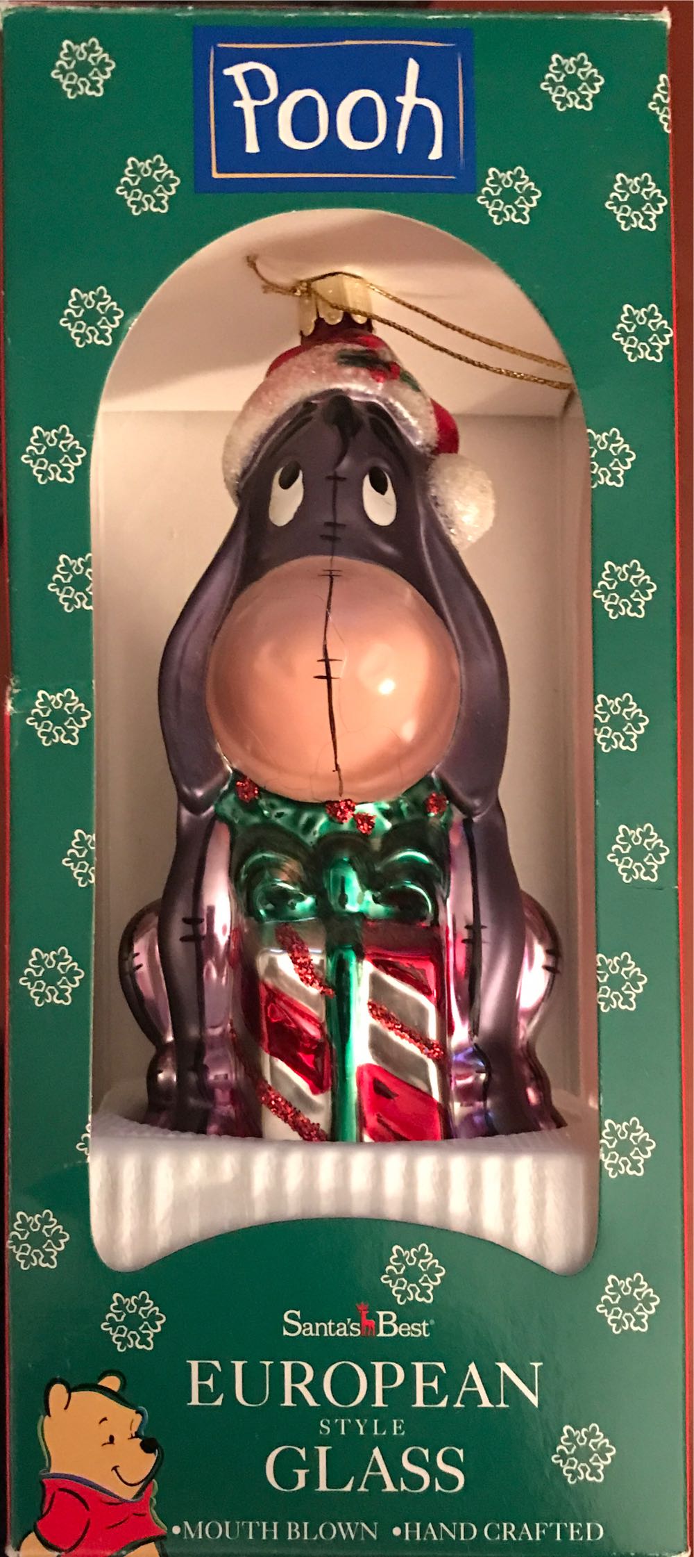 Disney WTP Eeyore Blown Glass  ornament collectible [Barcode 039934423234] - Main Image 1