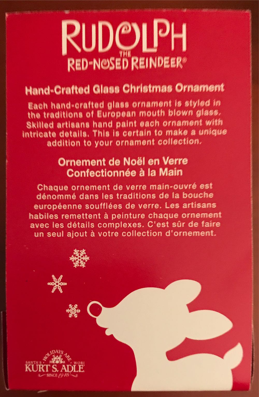 Rudolph Glass  ornament collectible [Barcode 086131692864] - Main Image 2