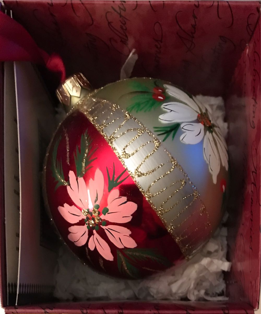 White Poinsettias - Heritage ornament collectible [Barcode 015012515824] - Main Image 1