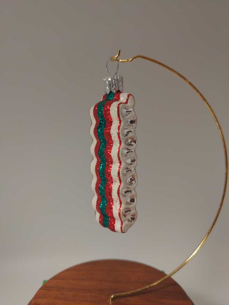 Li’l Cascade White Tri-color - Hand blown Glass (Sparkling Tree Jewelry) ornament collectible [Barcode 015012583779] - Main Image 4