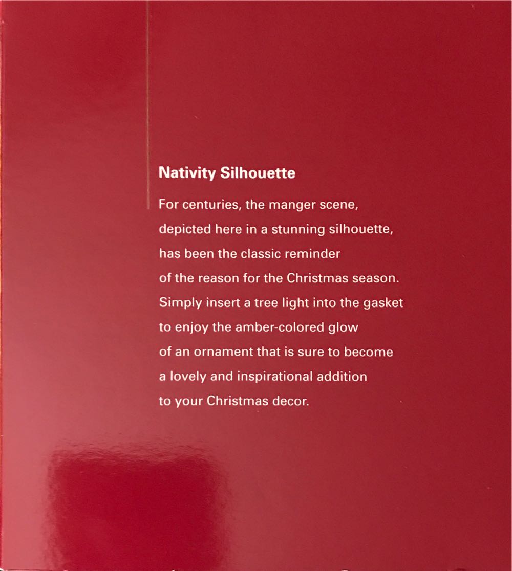 Nativity Silhouette (N)  ornament collectible [Barcode 661526651864] - Main Image 2