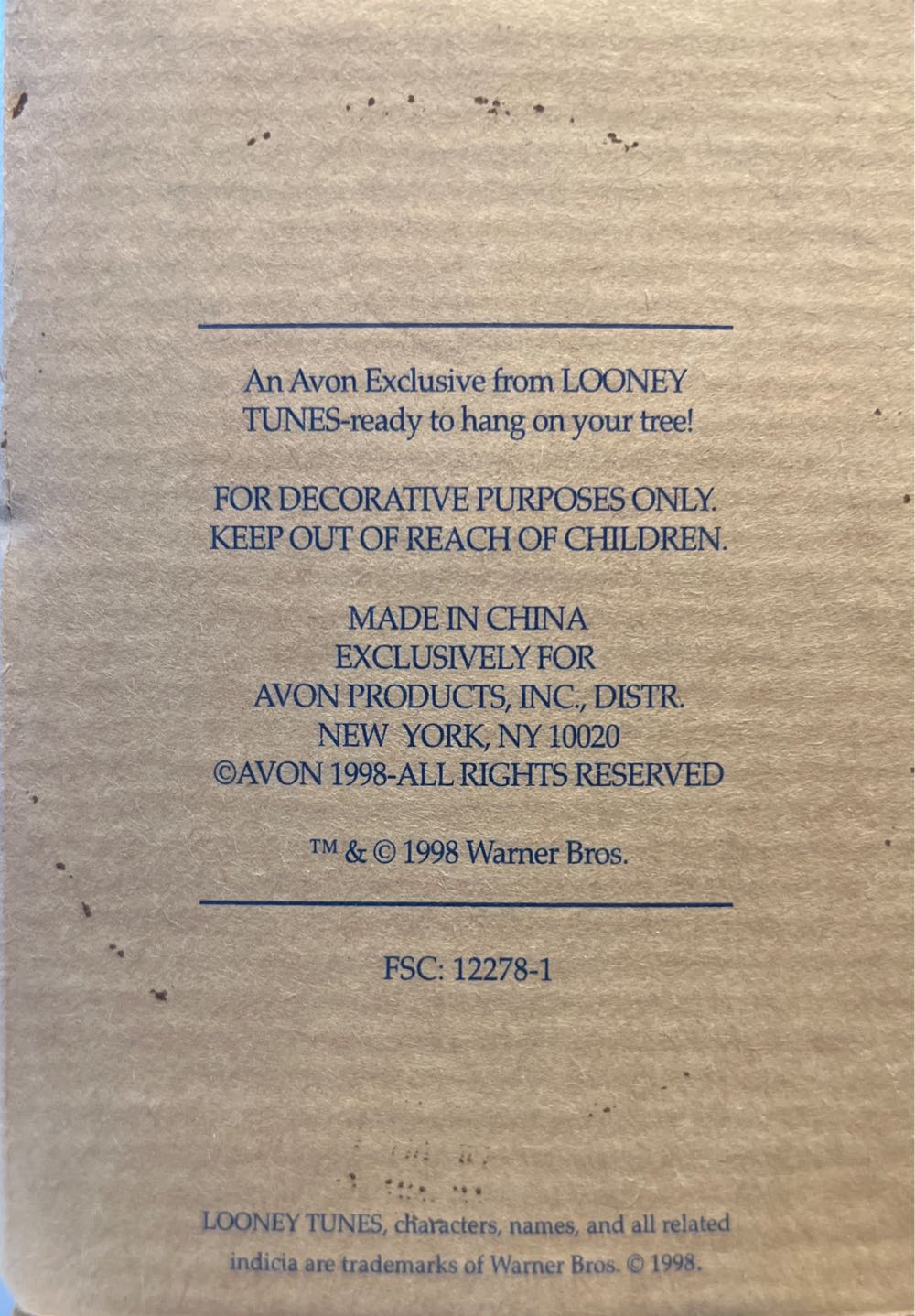 Taz (Avon) - Looney Tunes Collection (Taz - Looney Tunes) ornament collectible - Main Image 3