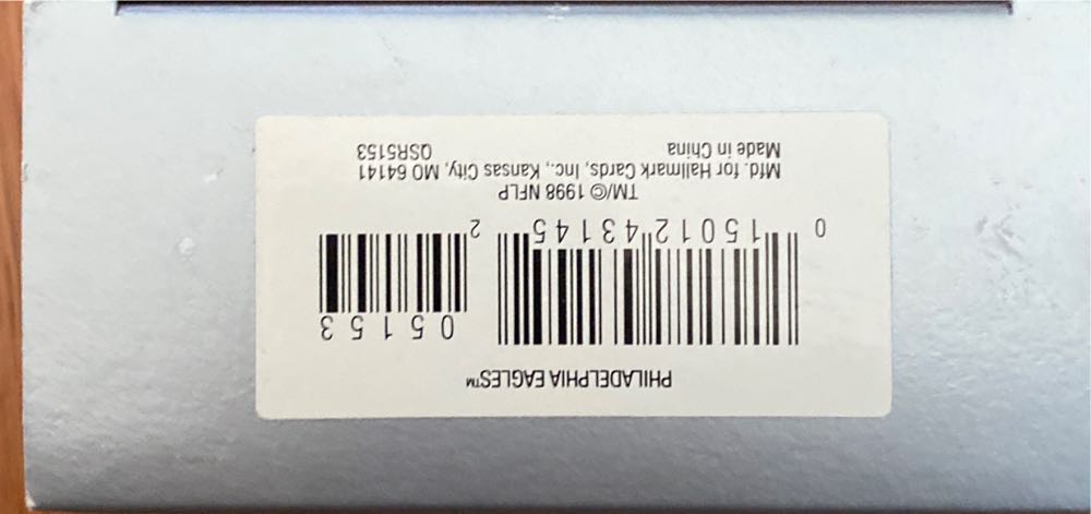 Hallmark Nfl Eagles Helmet  ornament collectible [Barcode 015012431452] - Main Image 2