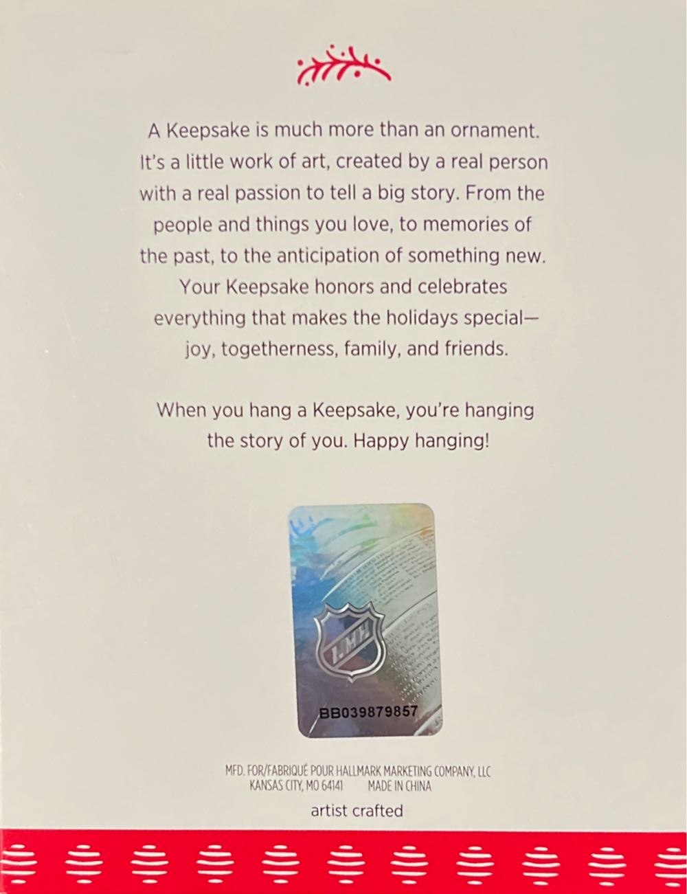 New York Rangers’ Jersey - NHL (NHL Hockey) ornament collectible [Barcode 763795270736] - Main Image 3