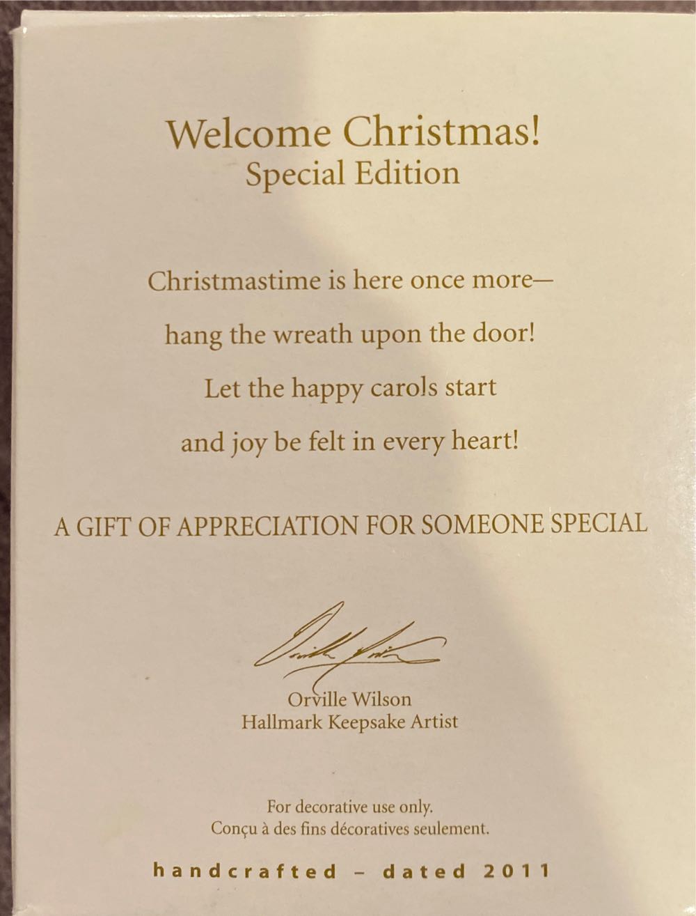 Welcome Christmas - Members Only Ornament (Grand Kids) ornament collectible - Main Image 2