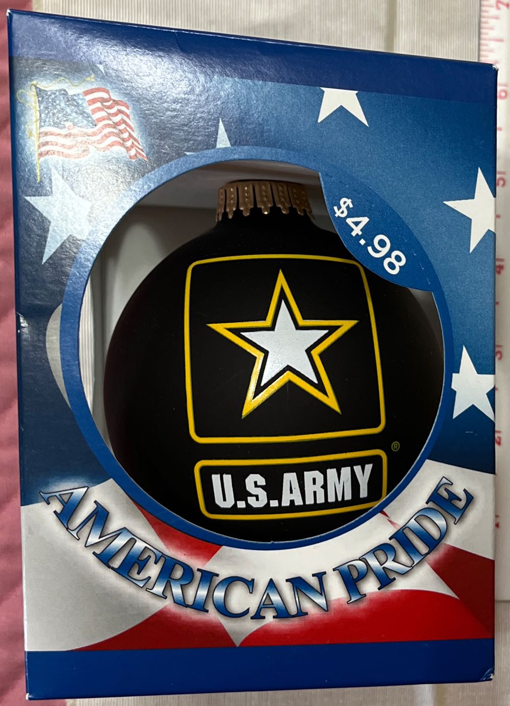 3 1 4” Military Glass Ornament With Military Seal And Established Date  ornament collectible [Barcode 024762919103] - Main Image 3