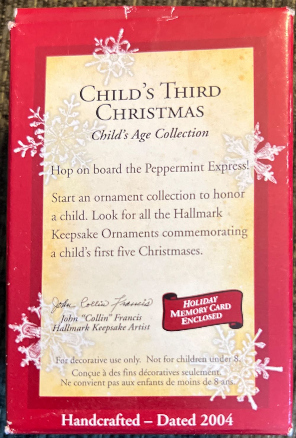 Child’s Third Christmas - Child’s Age Collection ornament collectible [Barcode 015012797077] - Main Image 2