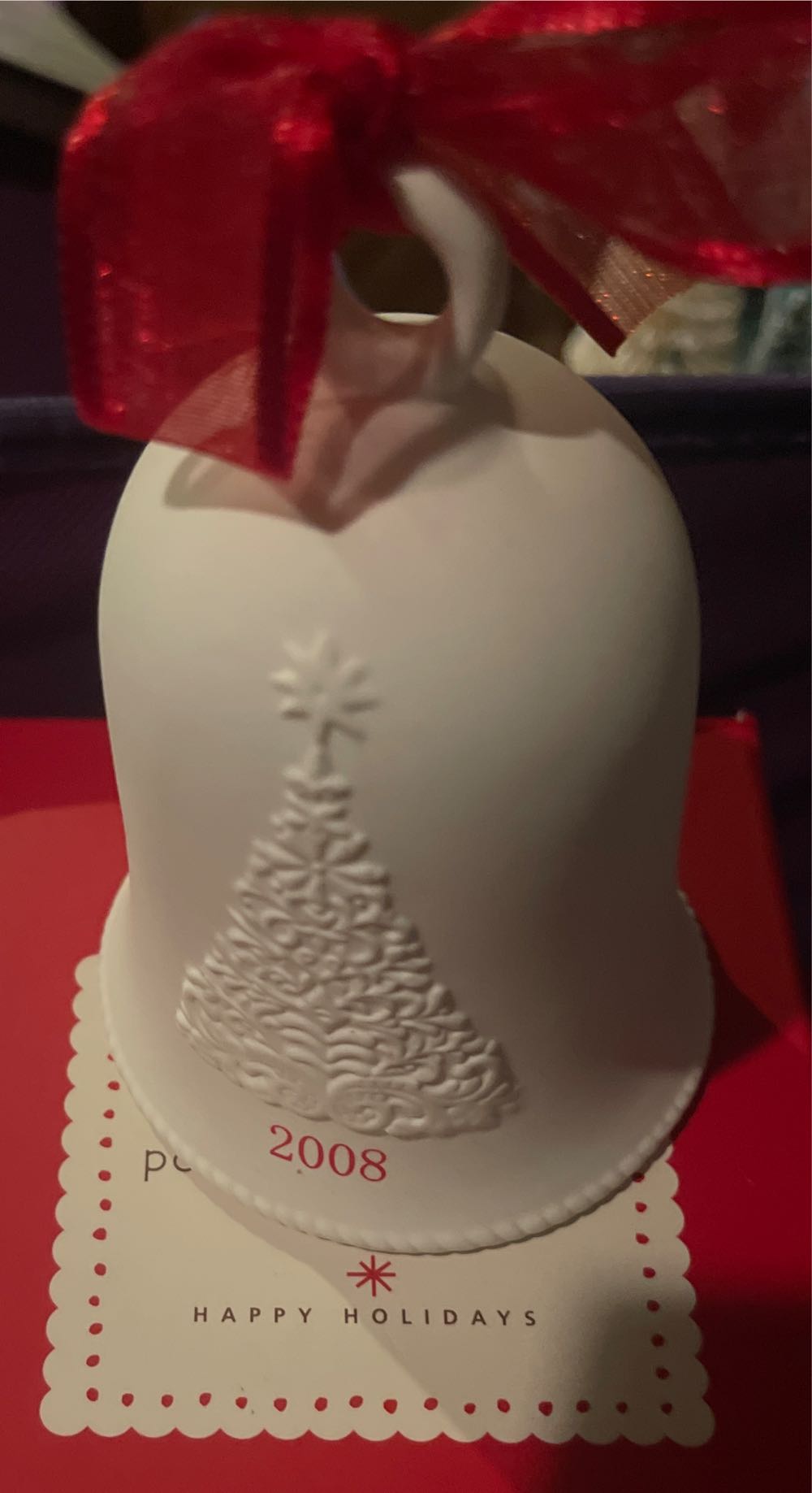 Porcelain Dated Bell 2008  ornament collectible - Main Image 2