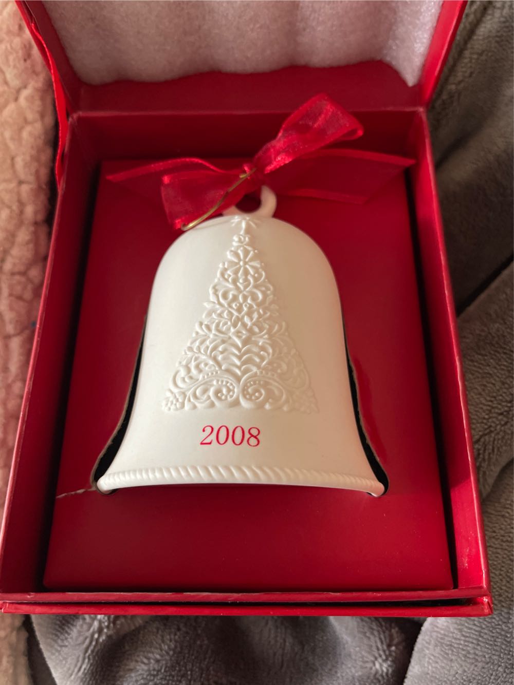 Porcelain Dated Bell 2008  ornament collectible - Main Image 3