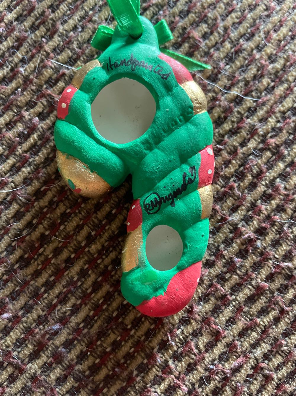 Ceramic - Candy Cane - Candy Cane (Ceramic) ornament collectible - Main Image 2