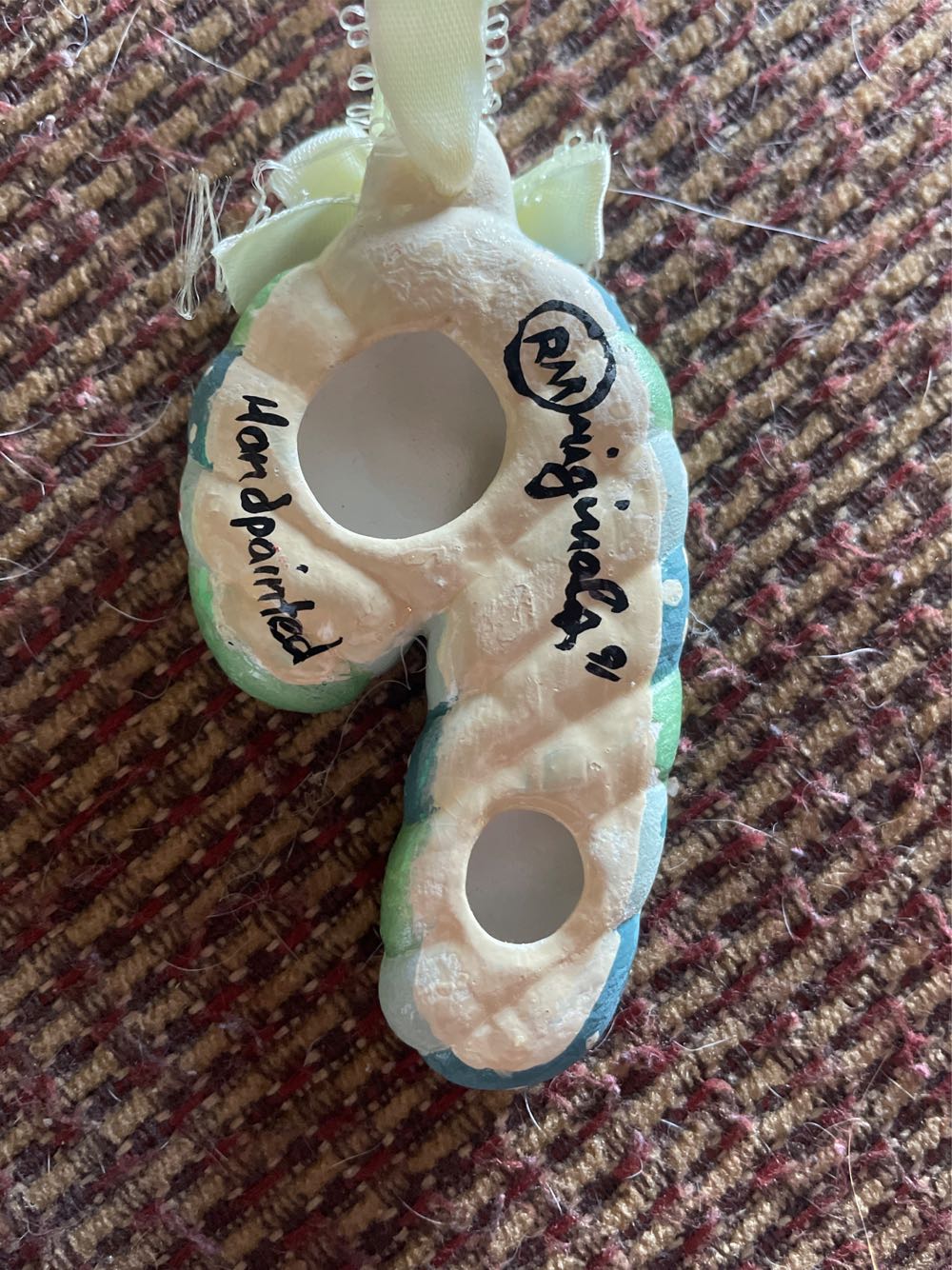 Ceramic - Candy Cane - Candy Cane (Ceramic) ornament collectible - Main Image 2