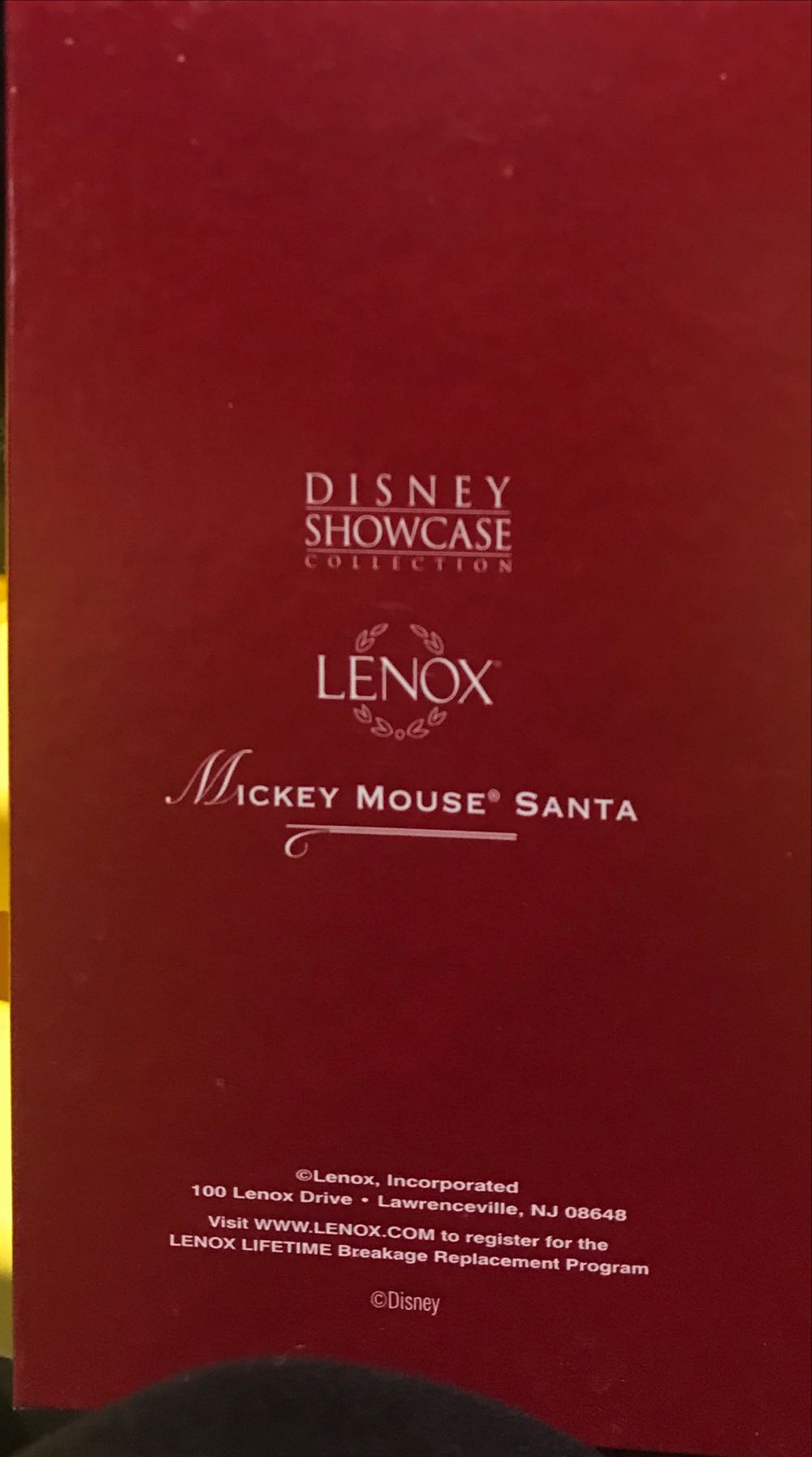 Disney Mickey Mouse Santa Lenox  ornament collectible - Main Image 2
