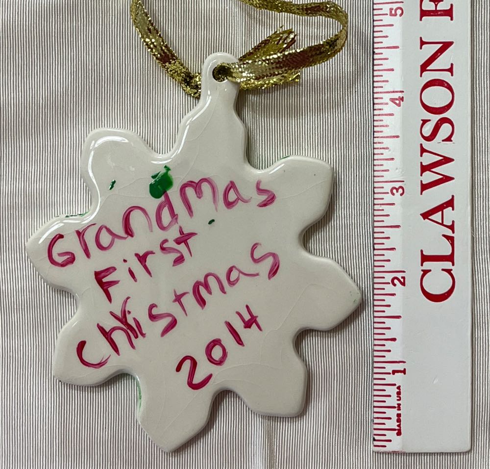 Grandma’s First Christmas Snowflake  ornament collectible - Main Image 2