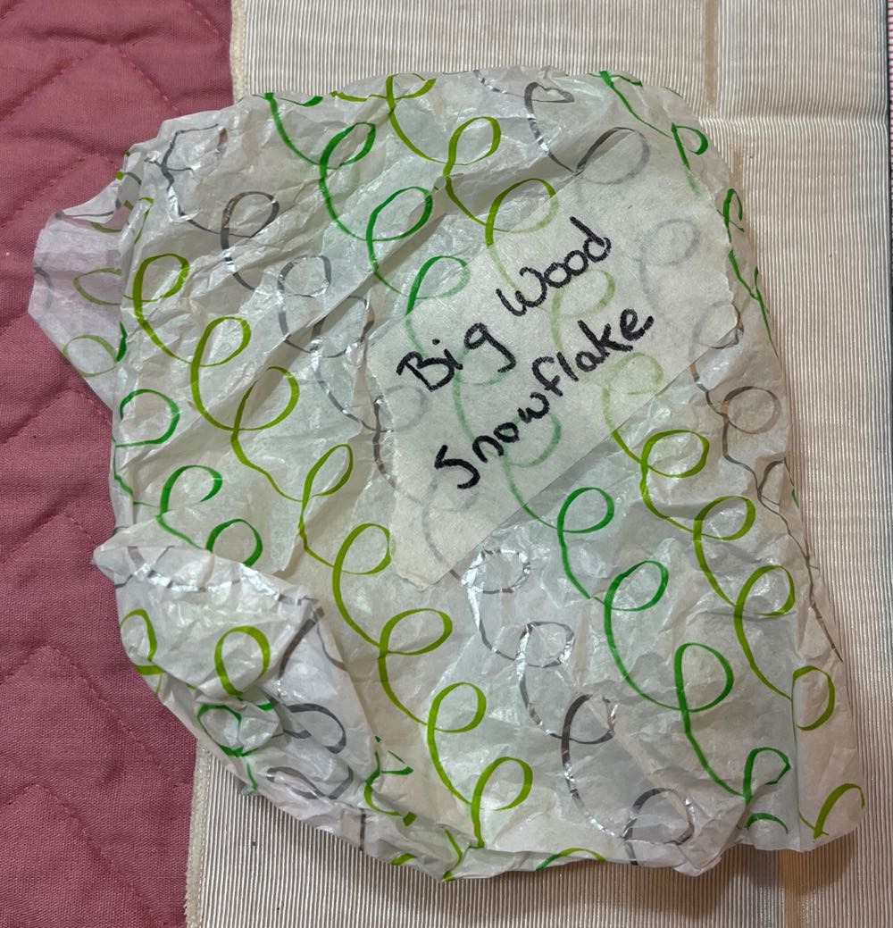 Big Wood Snowflake  ornament collectible - Main Image 2