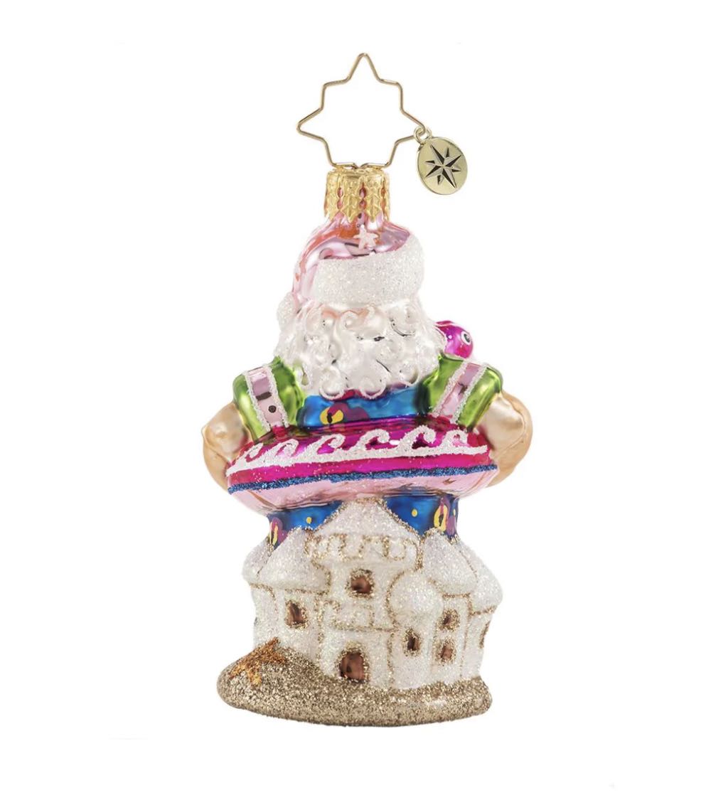 Out Of Office Santa Gem  (Beach) ornament collectible - Main Image 2