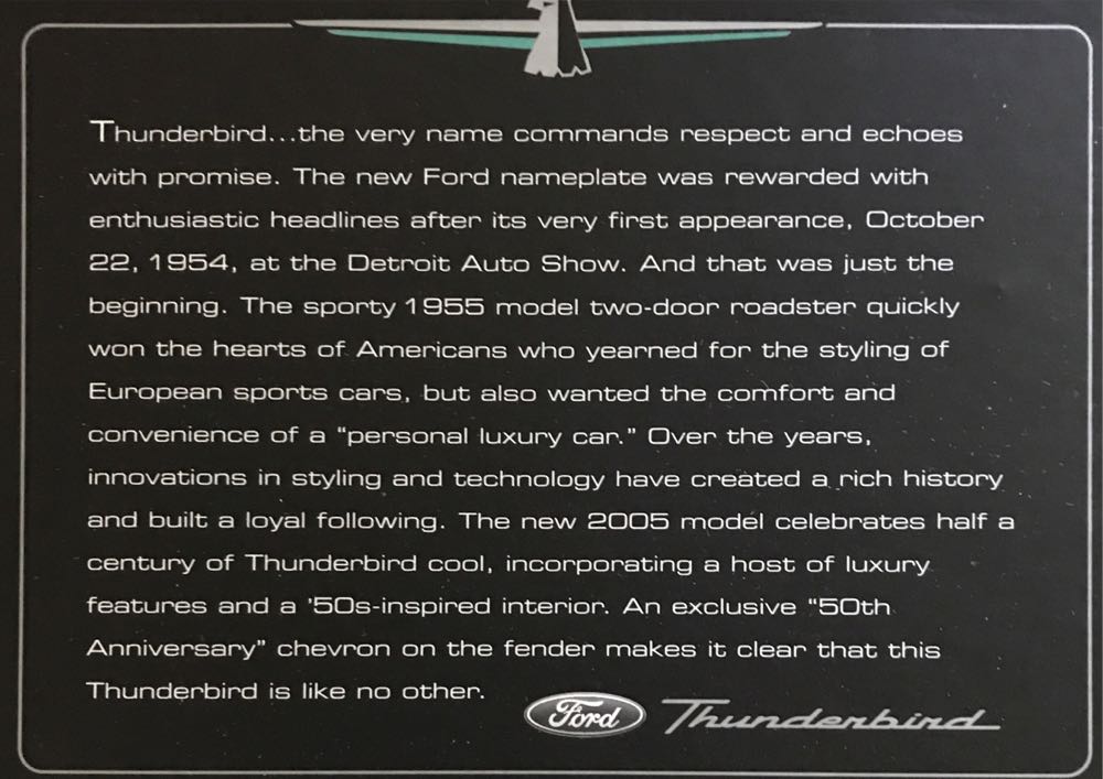 Ford Thunderbird 50th Anniversary Set & 2005  ornament collectible [Barcode 015012889888] - Main Image 3