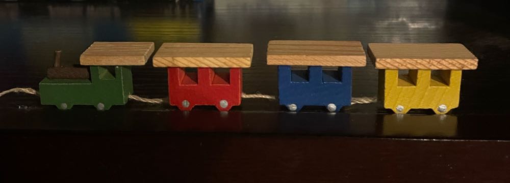 M & M Candy Yellow Playing Trains