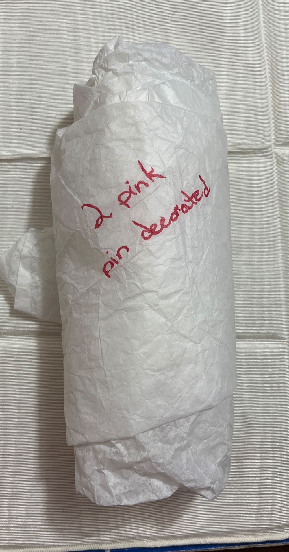 2 Pink Pin Decorated Balls  ornament collectible - Main Image 2