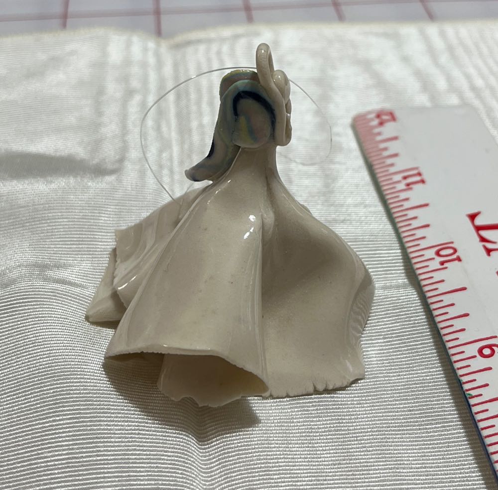 White Woodland Santa In Front Of Tree Figurine