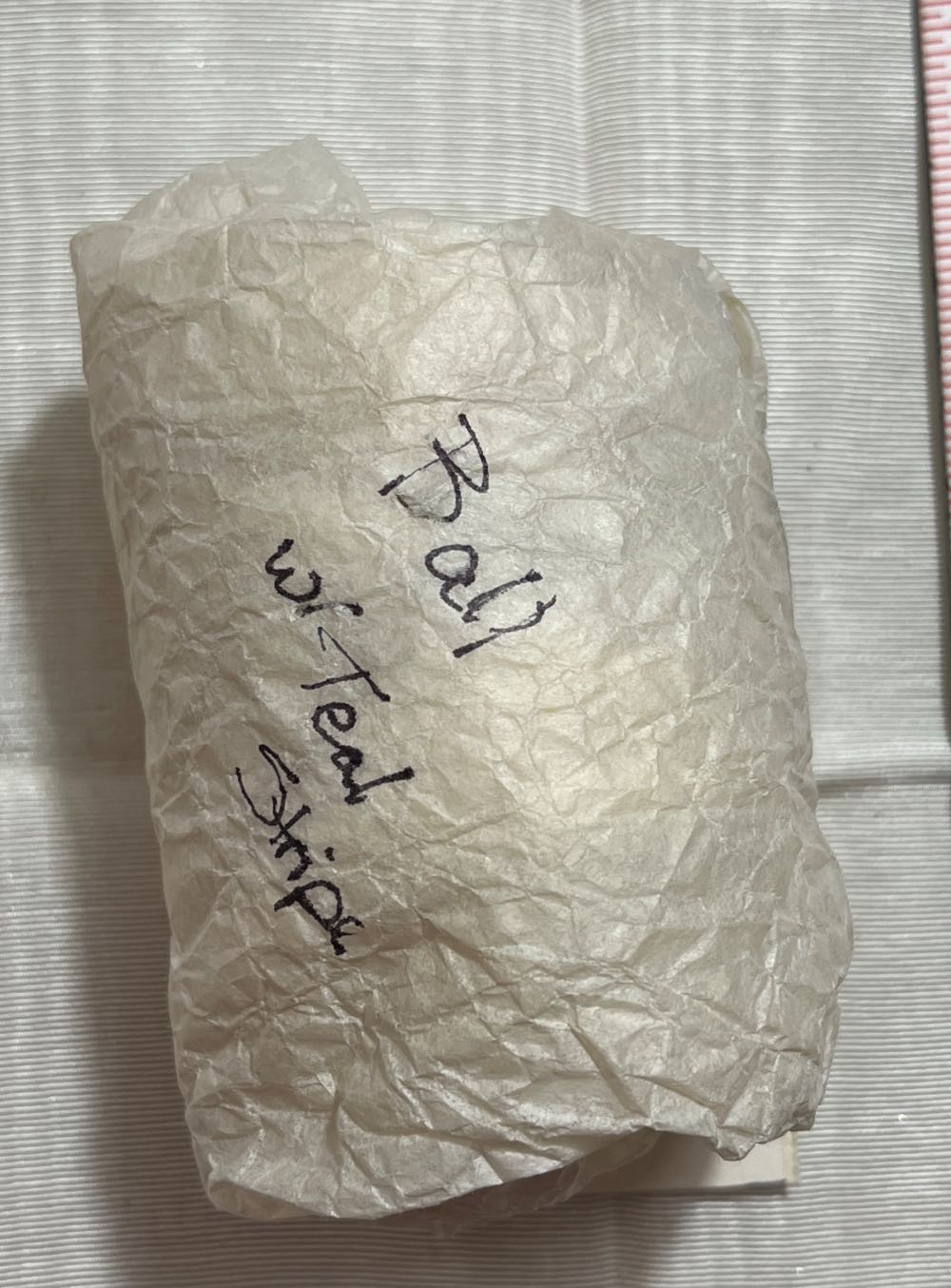 Vintage Silver Ball w/ Teal Stripe  ornament collectible - Main Image 2