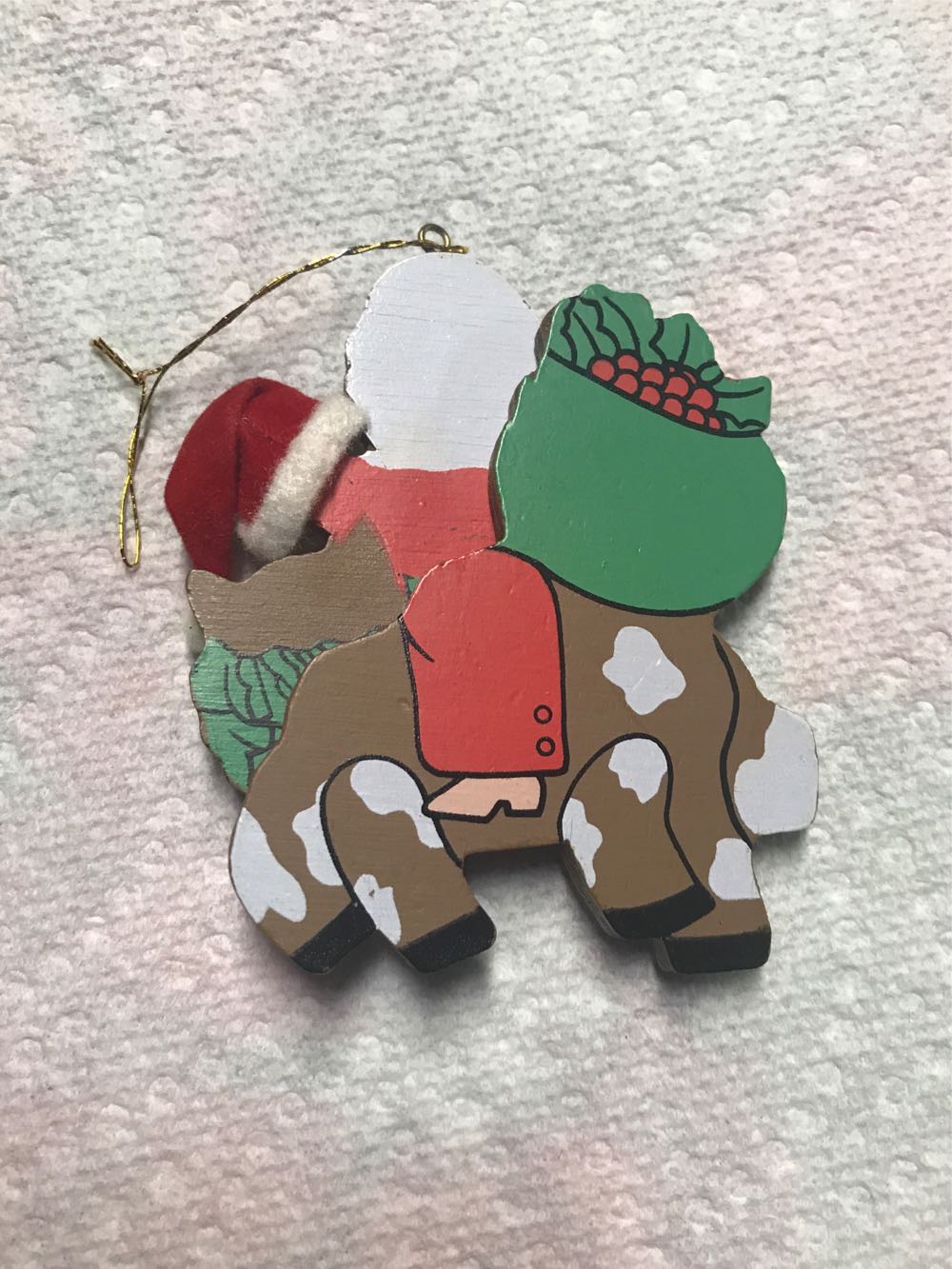 Santa On Horse  ornament collectible - Main Image 2