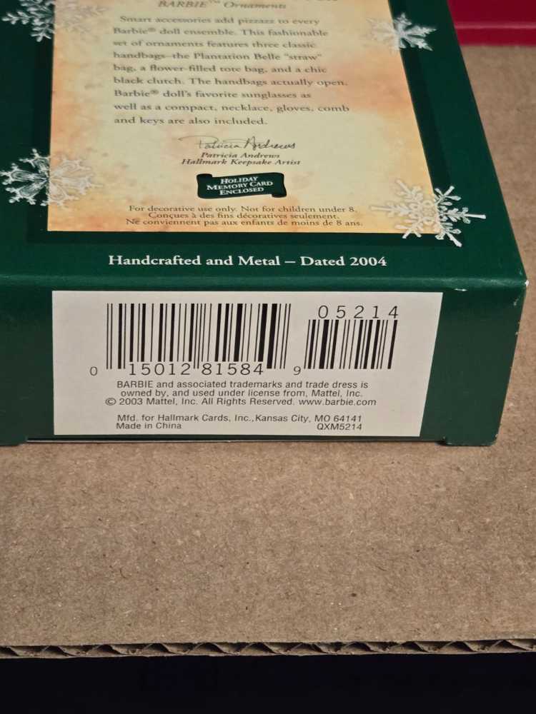 Barbie Adding the Right Touch Set Of 9 Ornaments  - Barbie Ornaments (Barbie) ornament collectible [Barcode 015012815849] - Main Image 4