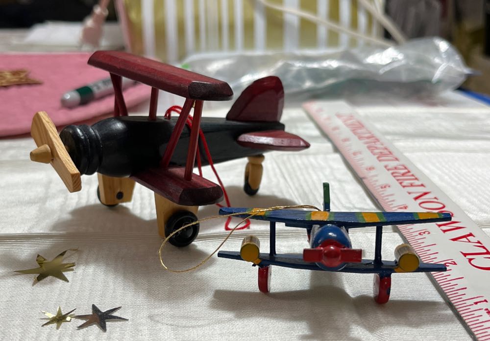 Wood Airplanes  ornament collectible - Main Image 2