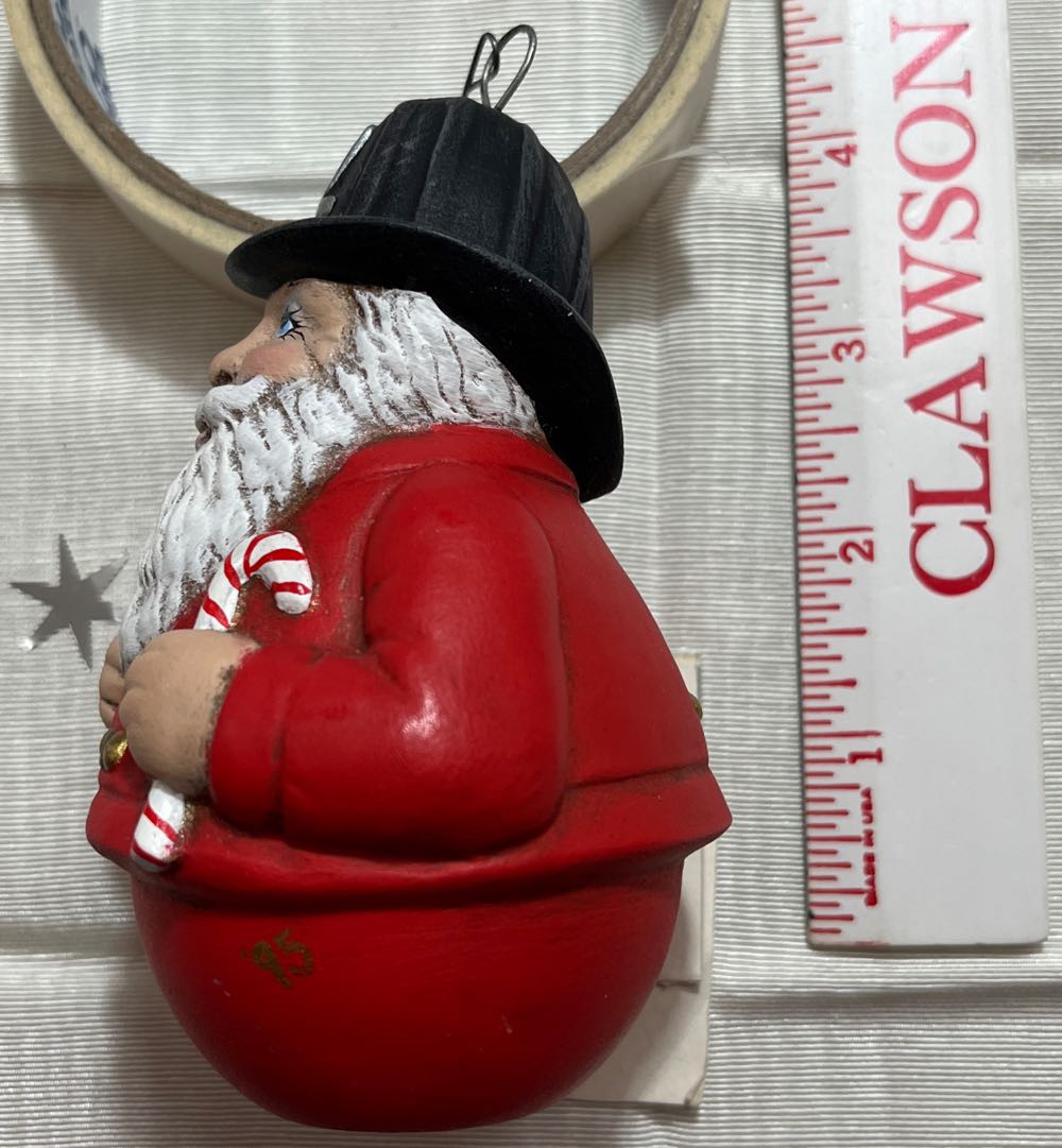 Ceramic Santa Firefighter  ornament collectible - Main Image 2