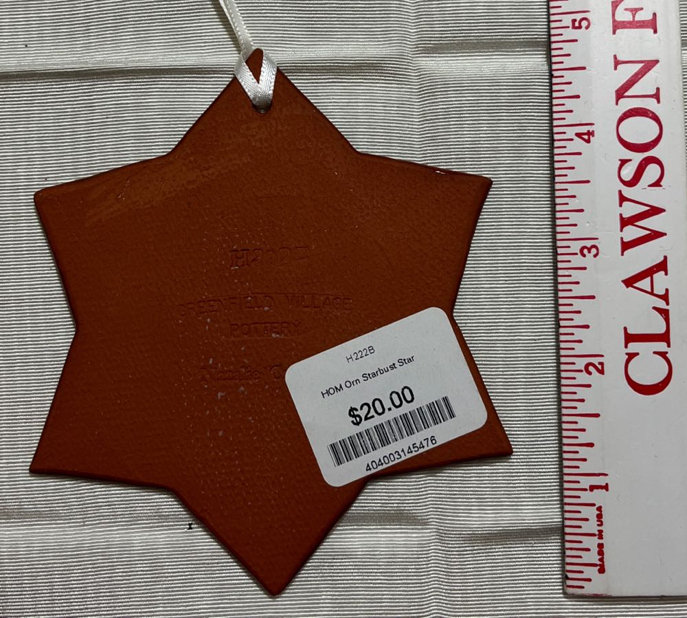 Clay Star  ornament collectible - Main Image 2