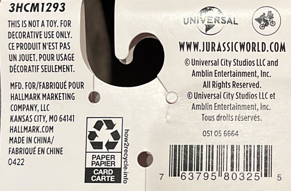 Giganotosaurus - Jurassic World (Jurassic World: Dominion) ornament collectible [Barcode 763795803255] - Main Image 3