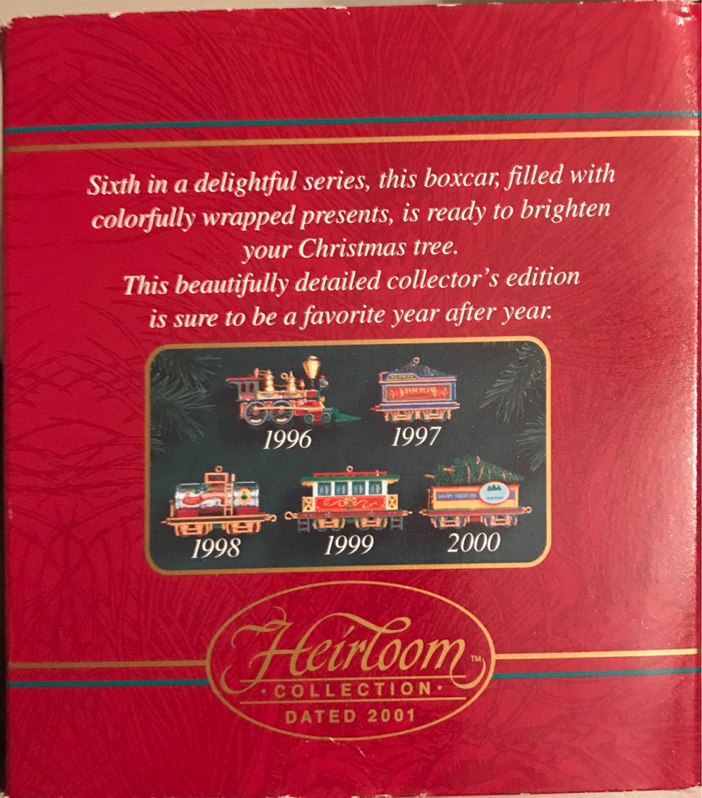 Carlton Cards Wonderland Express #6 (of 10) Boxcar  ornament collectible [Barcode 018100722227] - Main Image 2