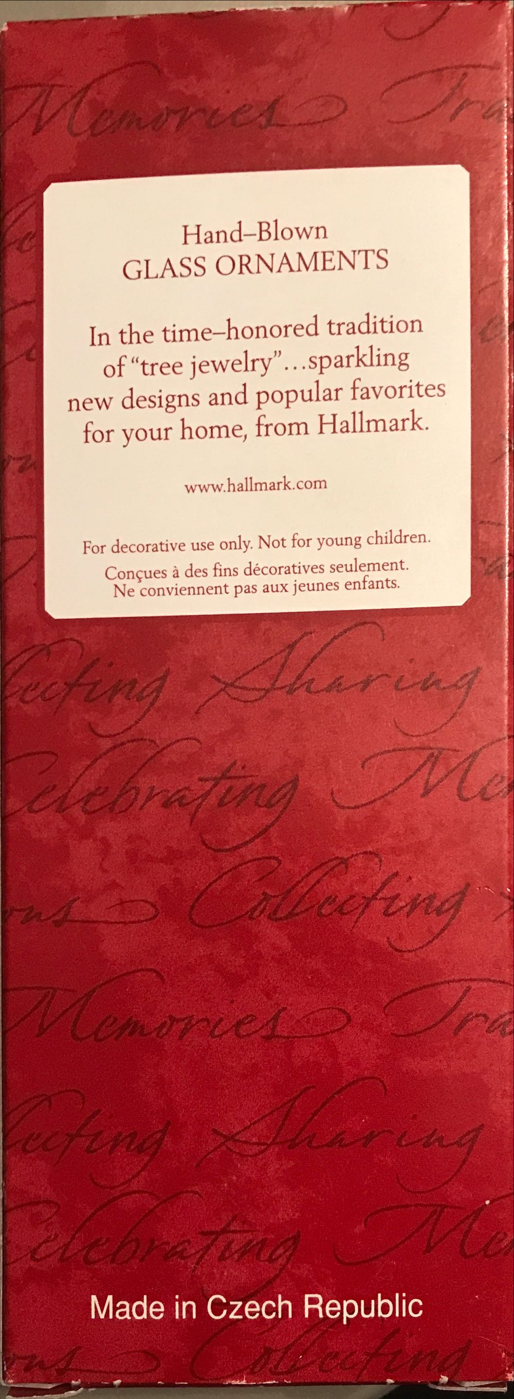 Hearts Hand Blown Glass  ornament collectible - Main Image 2