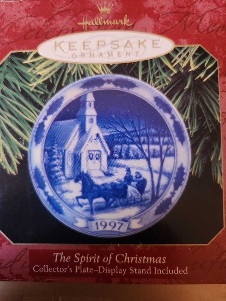 The Spirit Of Christmas - Collector’s Plate (Plate, Church, Horse, Carriage) ornament collectible [Barcode 015012378597] - Main Image 3