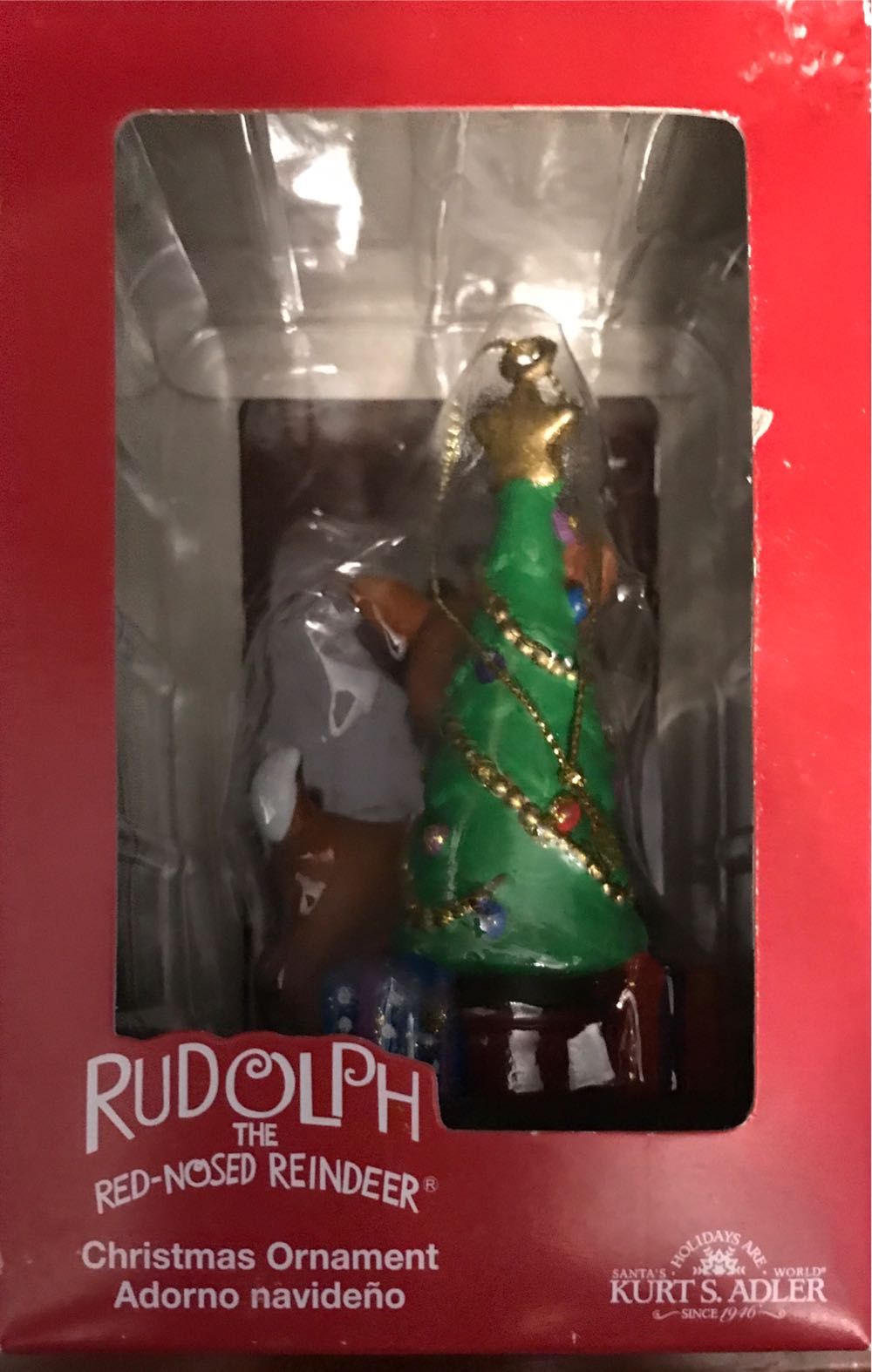 Rudolph With Christmas Tree & Presents  ornament collectible [Barcode 086131740879] - Main Image 3